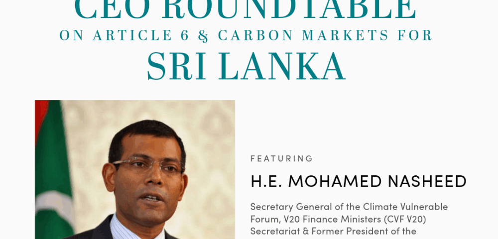 CEO Roundtable on Article 6 & Carbon Markets for Sri Lanka – 3rd March 2026
